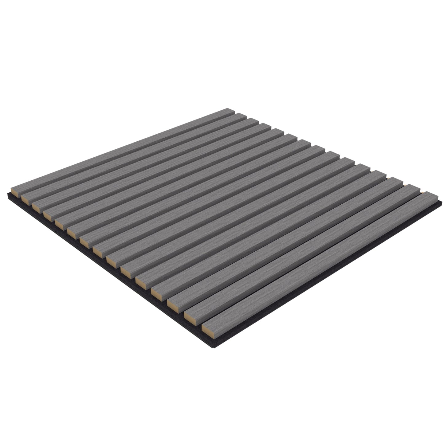Grey Acoustic Wood Wall Panel Tiles Series 1 - 60x60cm (4 Pack)