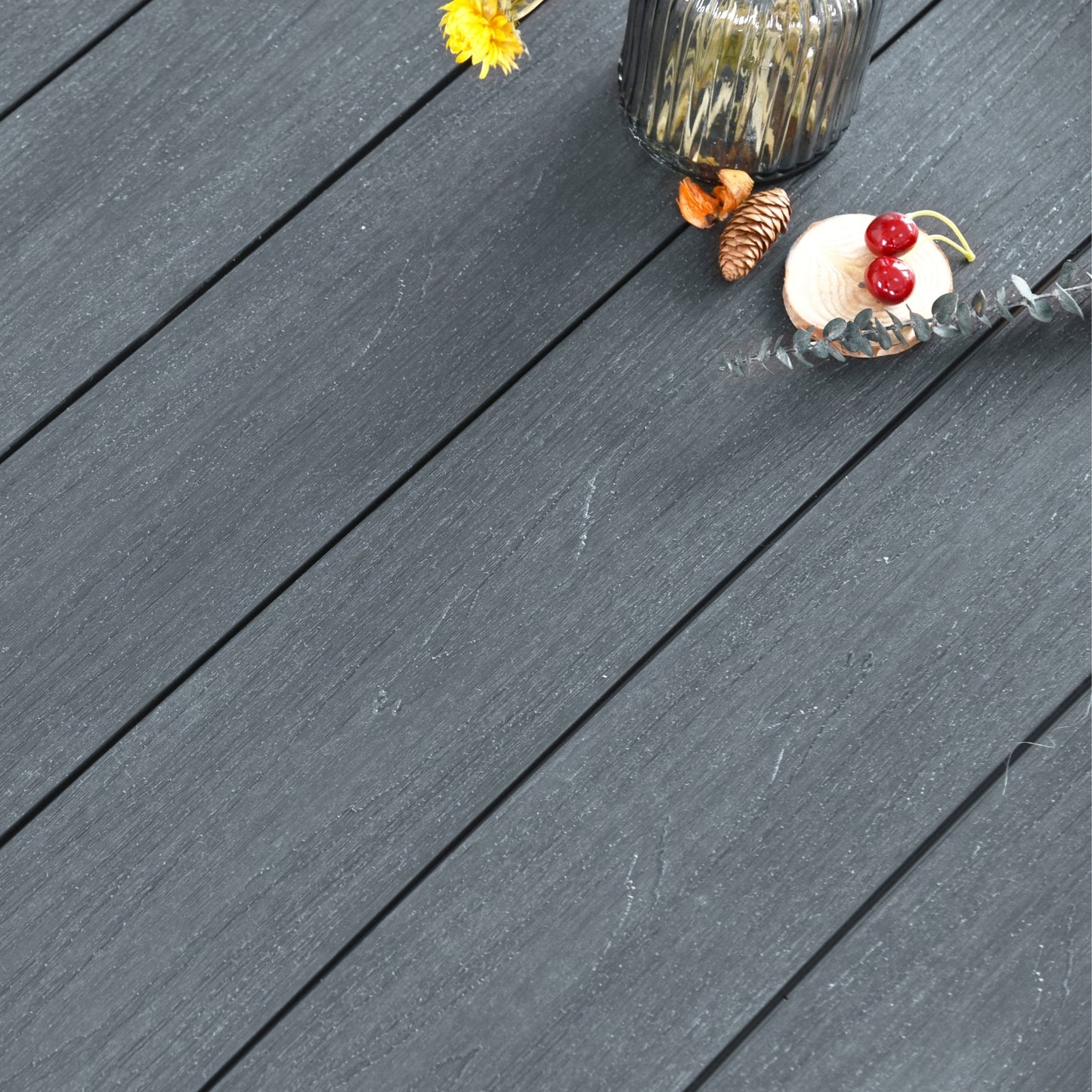 Co-Extrusion Duo Composite Decking Board 3.66m - Light Grey/Anthracite