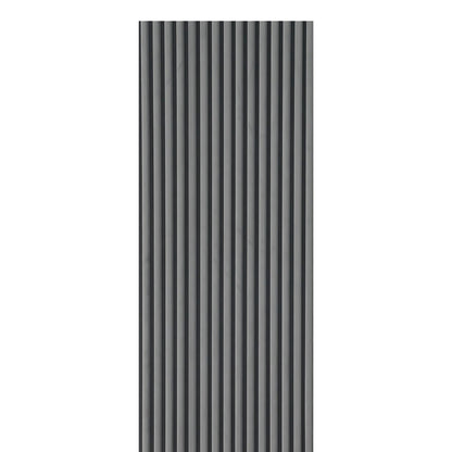 Dark Grey Velour Acoustic Panel Curved Slat - 240x60cm