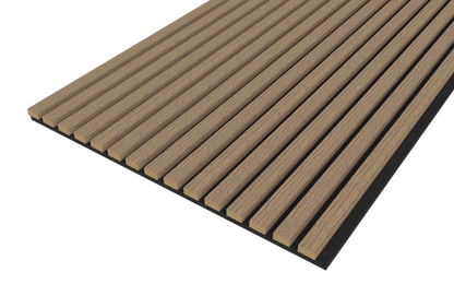 Smoked Oak Acoustic Wood Wall Panel Thin Slat Series 1 - 240/300x60cm